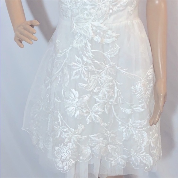 DAVID’S BRIDAL COCKTAIL PARTY ORGANZA EMBROIDERED DRESS - Picture 5 of 5